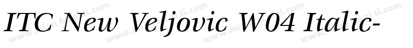 ITC New Veljovic W04 Italic字体转换